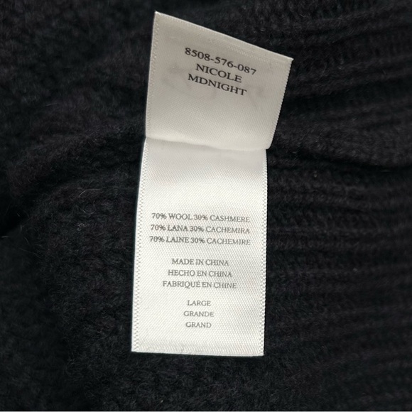 Rails Nicole Cashmere Sweater Dress Cashmere Velvet Lace-Up Chunky Knit Size L - Picture 16 of 16